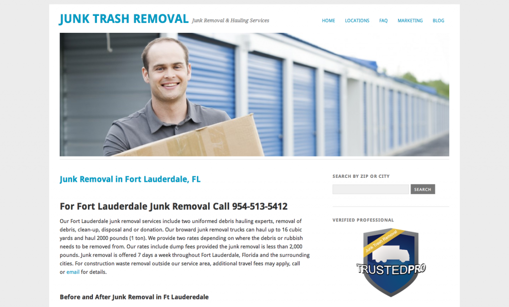Junk Removal Business Listing